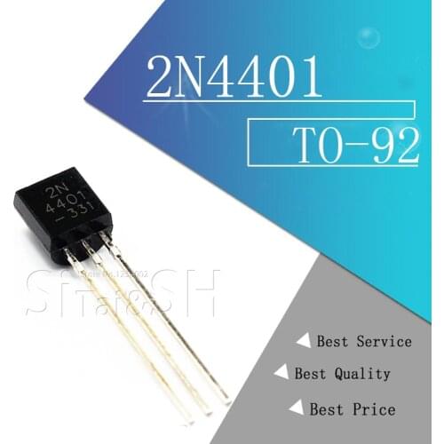 50pcs/lot New 2N4401 0.6A/40V TO-92 low- transistor