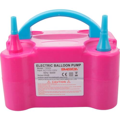 600W 110V Portable Electric Balloon Pump (US Standard) Rose Red & Blue