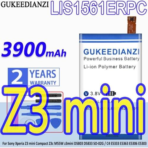 Battery LIS1561ERPC 3900mAh For Sony Xperia Z3 mini Compact Z3c M55W z3mini D5803 D5833 SO-02G / C4 E5333 E5363 E5306 E5303