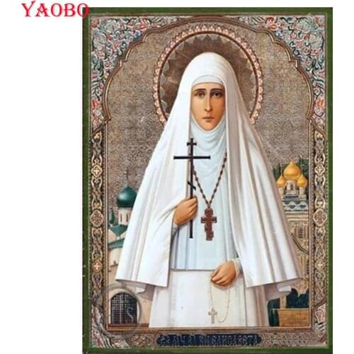 Diamond embroidery St.New Martyr Grand Duchess-Elizabeth Diamond mosaic full square rhinestones 5d diy diamond painting crystal