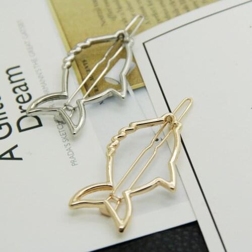 Free shipping 10pcs/lot fashion accessories metal hollow out fish barrettes hairclip hair pin clip Clamp Ornaments