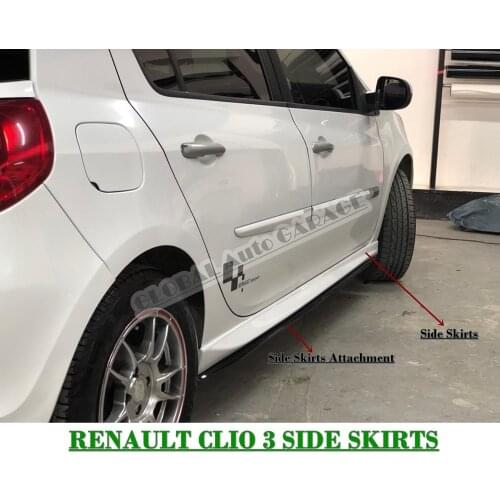For Renault Clio 3 Side Skirts 2005-2012 Sill Trim Car Styling Auto Accessory Universal Spoiler Mud Flaps Lip Splitter Ornament
