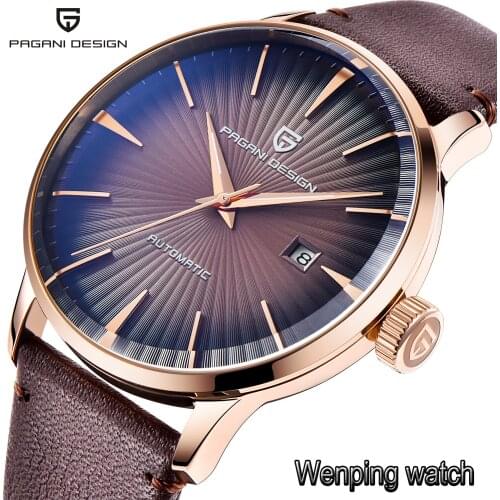 PAGANI DESIGN Automatic Watch Men Blue Mechanical Watches Stainless Steel Seagull2813 Movement Auto Date Wristwatches 3ATM