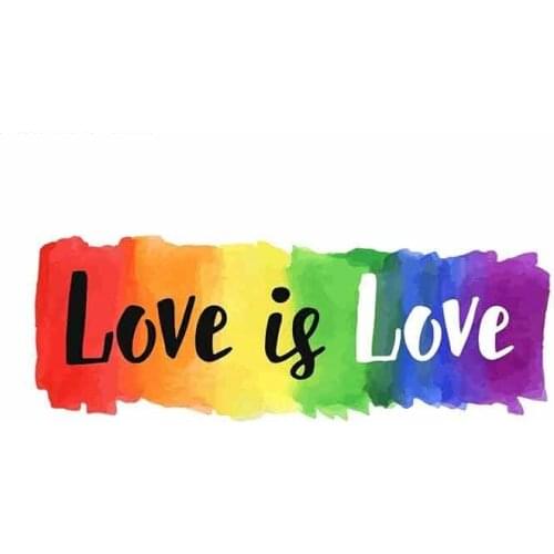For Love Is Love Gay LGBT Car Stickers Sunscreen Vinyl JDM Bumper Trunk Truck Graphics Fine Decal 13cm*5cm