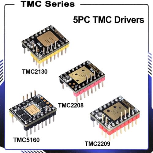 5PCS BIGTREETECH TMC2209 TMC2208 TMC2130 TMC5160 Stepper Motor Driver 3D Printer Parts For SKR V1.4 ramps 1.4 Mini e3 ender 3