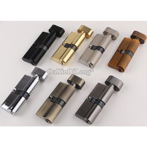 European 1PCS 70/80/90mm Mortise Brass Door Lock Cylinder Interior Door Lock Cylinder Lock Gall Repair Parts + 4 Keys / No Key