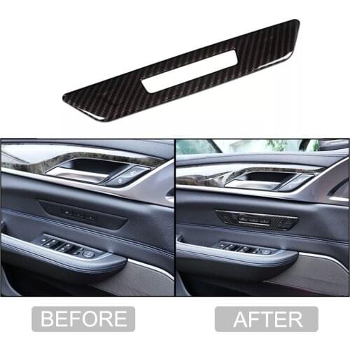 JEAZEA ABS Carbon Fiber Style Seat Memory Buttons Frame Decoration Cover Trim For BMW 5 6 Series GT 2018 Car Styling