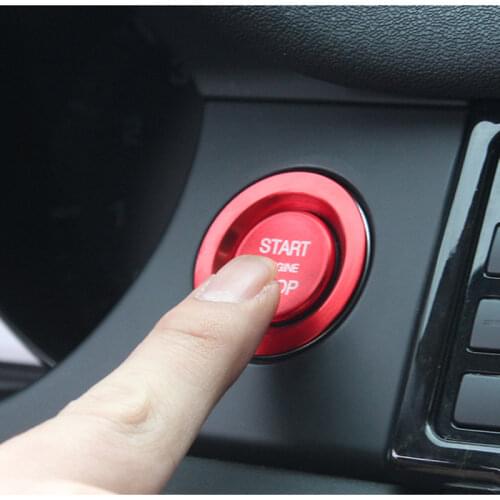 Car One-button Start Button Cover for Land Rover Jaguar XEL Range Rover Sport Found 4/5 Car Engine Start Stop Button Cover