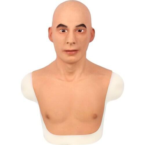 Hans Face Mask Realistic Soft Silicone Male Mask for Masquerade Halloween Mask For Crossdresser Drag Queen Transgender 5G
