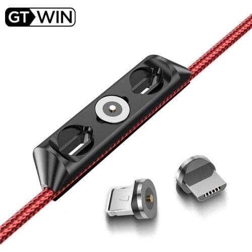 GTWIN Magnetic Plug Case Soft Silicion Storage Box For iphone Micro USB Type C Magnet Chagrer Adapter Connector Cable Organizer