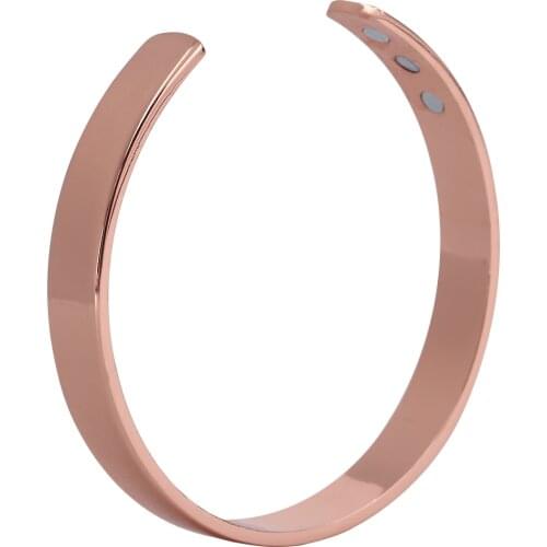 Fashion Unisex Magnetic Pure Copper Energy Magnetic Healthy Care Bracelets Bangle Healthy Jewelry Fitness Gold Color For Men