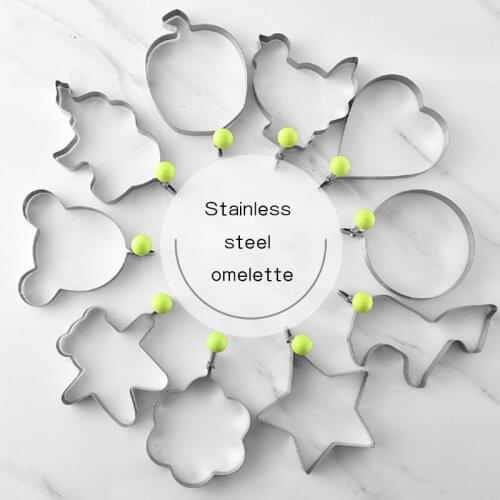 10-Piece Thick Stainless Steel Omelette Set Lrregular Model Mold Fried Eggs Creative Kitchen Tool Accessories Omelette Artifact