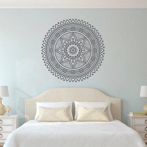 Mandala Wall Sticker Ritual Object Spheres Wall Decal for Home Removable Vinyl Sticker for MeditationYoga Wall Art Decor HY1363