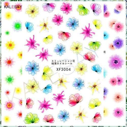 Nail Stickers Art for Design Manicure Decoration Decals Abstract Flower Designer Nail Sticker Decor Back Glue Adhesive Tips