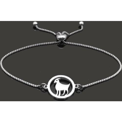 New goat charm 316L high quality stainless steel charm bracelet for best gift Jewelry