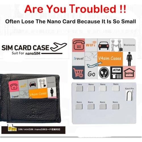 Portable SIM Micro Pin SIM Card Storage Box for Apple Samsung 56 Phone Memory SIM card Storage Box Case Protector