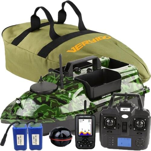 VERY100 Camo Wireless GPS Remote Control Fishing Bait Boat,LCD GPS Display Fishfinders With Sonar Sensor Remote Control Toy Boat