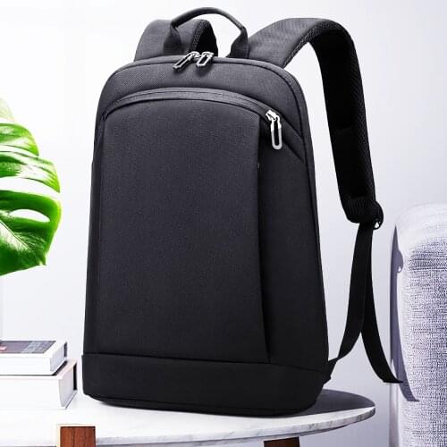 IKE MARTI Unisex Backpack Laptop Bag 14/15.6 Office Work Business Bag Black Backpack Slim Lightweight Small Women Backpacks