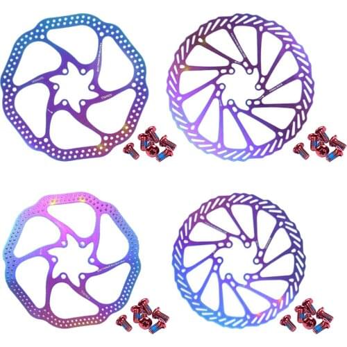 Mountain Road Bike Disc Brake Replacement Replacing Disc Brake Rotors with 44mm Center Mounting Distance 6 Screws