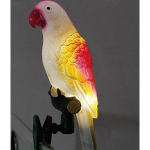 Solar Power LED Light Bird Parrot Lamp With Clip Night Lights for Outdoor Garden Path Ornament STTA889