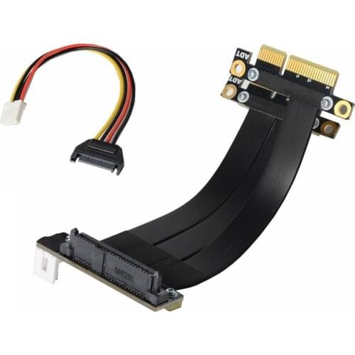 U2 U.2 to PCIe 3.0 SFF-8639 Dual-Port NVMe PCI-E Extension cable Extender Riser PCI Express NVMe Dual-Port SSD Cable