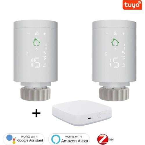Tuya ZigBee3.0 Smart Radiator Actuator Programmable Thermostatic Radiator Valve Temperature Controller 2MQTT Setup With Alexa