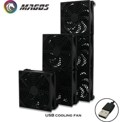 5V USB Cooling Fan Radiator For Modems/ TV Boxes/ Routers, Desktop Portable Cooler, 1-3 Fans Available