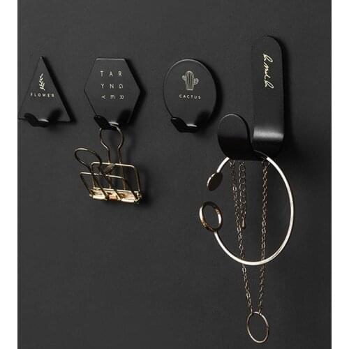 Nordic Style Coats Hats Towels Keys Holder Cloth Hanger Stainless Steel Multifunction 4Pcs Wall Mounted Home Decorative