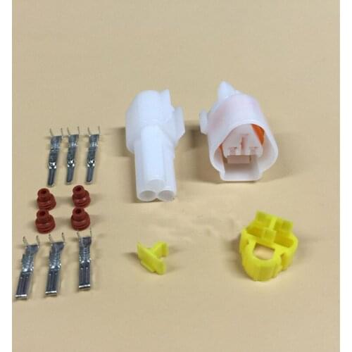 10 sets Kit 3 Pin Way Waterproof Electrical Wire Connector Plug auto connectors car connector female male