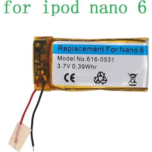 100% Tested Original 3.7V Li-ion Battery Replacement 616-0531 330mAh for iPod Nano 6 6th Gen 8GB 16GB