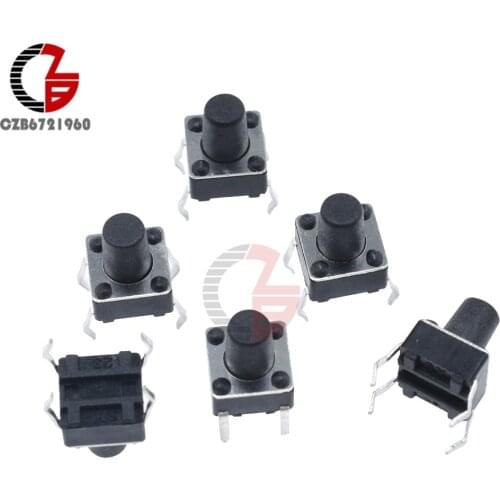 100PCS 6x6 3.1mm-13mm SPST Mini Micro Momentary Tactile Push PCB Button Switch