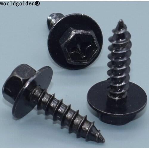 Worldgolden 100pcs auto fasteners Hexagon Tapping Screw for Mercedes-Benz