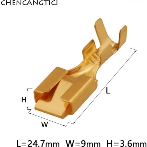 50 Pcs Automotive Splice Wire Terminal Copper Loose 7.8MM Female Crimp Terminals Stamping Pins DJ621-B7.8C