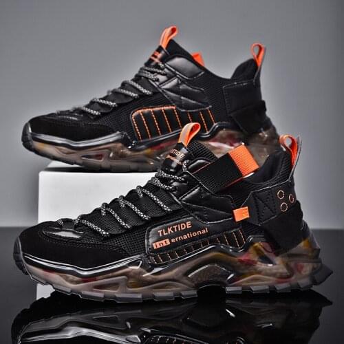 2021Trendy Men Chunky Sneakers Breathable Running Shoes Antiskid Damping Outsole Sports Shoes Training Jogging Shoes Zapatillas