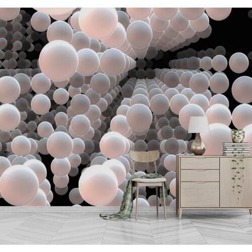 3D Modern geometry Wallpaper Art Wall Mural Living Room bedroom paper abstract Wall Mural Round ball Wallpaper home Decor