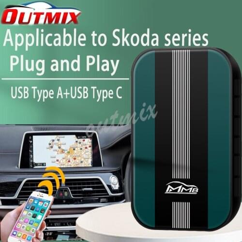 4+32GAi Carplay Box for SKODA SUPERB KAMIQ KAROQ Kodiaq Wireless Video Player IOS Android System Smart Box Mirroring Accessories