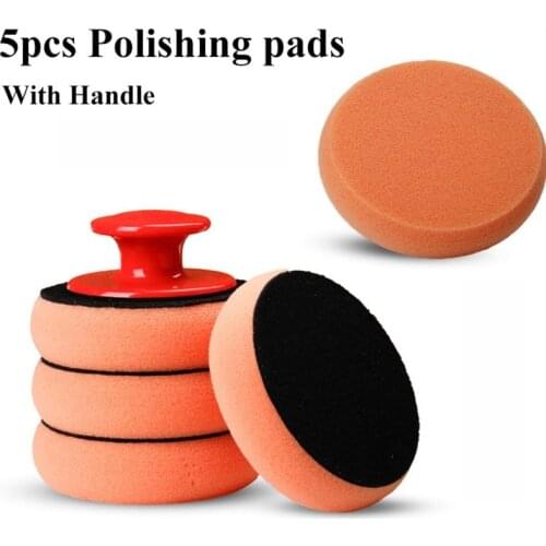 6Pcs/Set 4 Inch Buffing Polishing Pad Flat Sponge Buffing Polisher Pads Kit for Car Auto Polisher Glass Polishing Car Tools