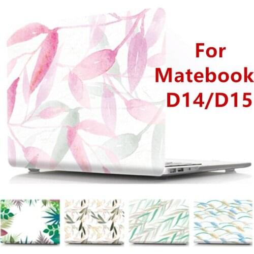 Case for Huawei Matebook D14 D15 2020 Leaf Floral Matte Clear Hard Notebook Laptop Cover for Matebook D 14 15 Case Funda Carcasa