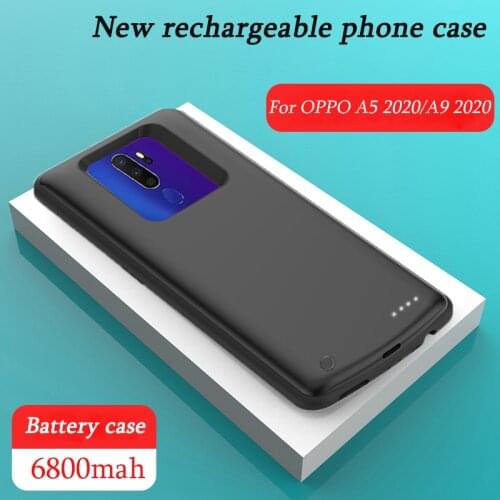 6800mAh Power Bank Battery Charger Case For OPPO A5 2020 Case External Backup Charging Cover For OPPO A9 2020 Battery Case