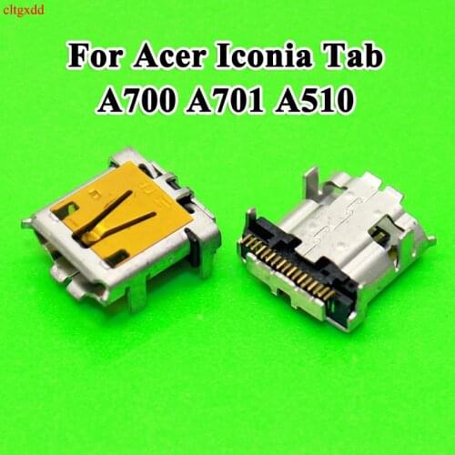 Cltgxdd 1pcs New Micro USB Jack Charging Socket Female USB Jack Connector For Acer Iconia Tab A700 A701 A510 17P 17Pin