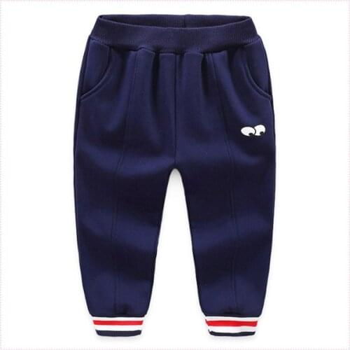 Childrens low-cut sports pants boys and girls stripe casual high-waist pants
