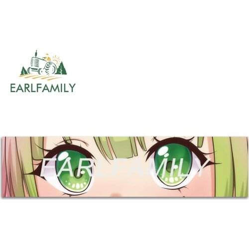 EARLFAMILY 13cm x 3.2cm for Demon Slayer Anime Car Stickers Car Accessoires Decal Refrigerators Vinyl Funny Waterproof Decals