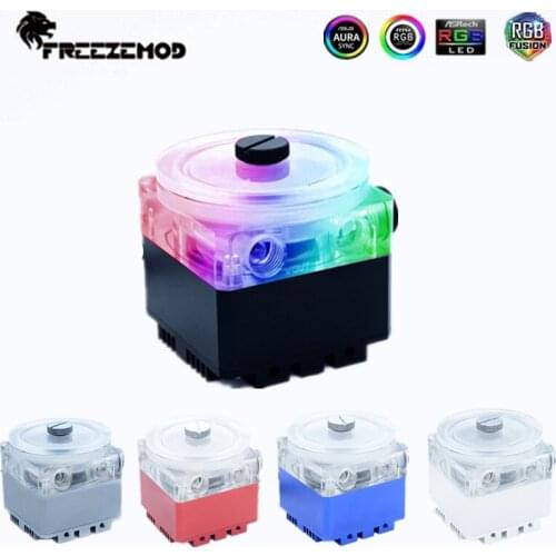 FREEZEMOD Water-Cooled Mute Pump OD60MM Metal Cover 5-6meter Flow 960L/H AURA MOD Water Cooling POM Magnetic Levitation PU-GCDCB