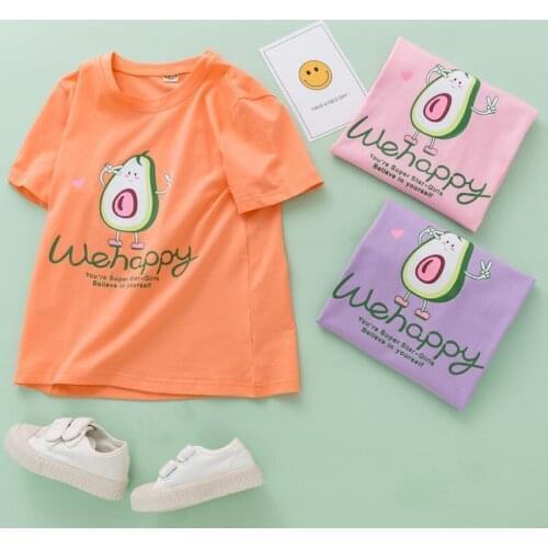 Girls' T-shirt new summer childrens western style loose net red short-sleeved middle-aged girl cotton top