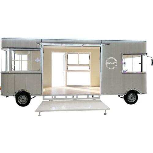 Hot Selling Food Truck Mobile Kitchen Snack Cart Coffee Kiosk Street Bubble Tea Hot Dog Ice Cream Fast Food Cart For Sale