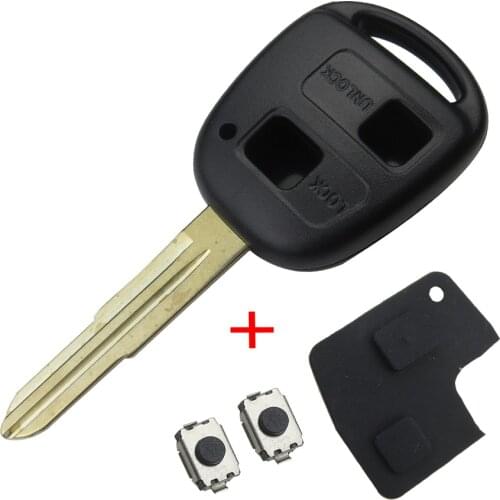 Good quality 2 buttons blank transponder car key shell case For Toyota Camry Corolla verso avensi Prado TOY41 control auto key