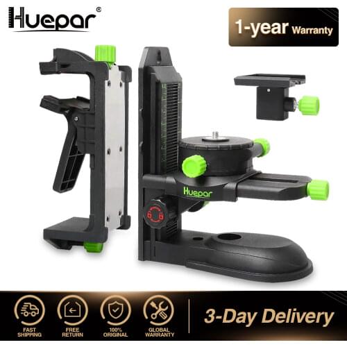 Huepar Fine-tuning Bracket Laser Level Adapter Multifunctional Magnetic Pivoting Base with Adjustable Clip 360° Adjustable Tool