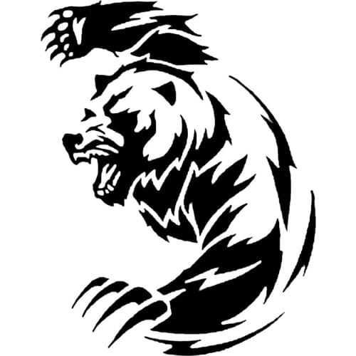 Angry Bear Animals Car Sticker Vinyl Decoration Bumper Window Decals 11.9*14.8CM C-0003