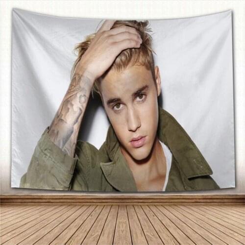 Justin Bieber Tapestry Wall Hanging Tapestries Farmhouse Home Party Wall Cover Decor College Dorm Wall Carpet New Arrival