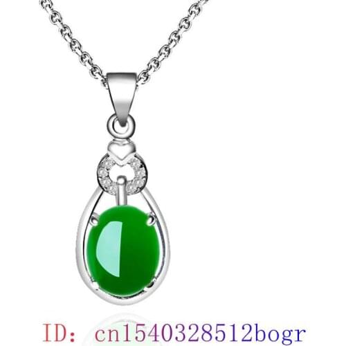 Jade Water droplet Pendant 925 Silver Gifts Natural Amulet Necklace Women Jewelry Hetian Chinese Fashion Chalcedony Charm